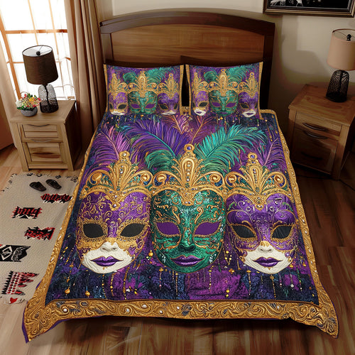 Ornate Masquerade Masks WX1812076CL Duvet Cover Set