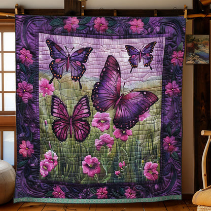 Purple Butterflies WJ2609012CL Quilt