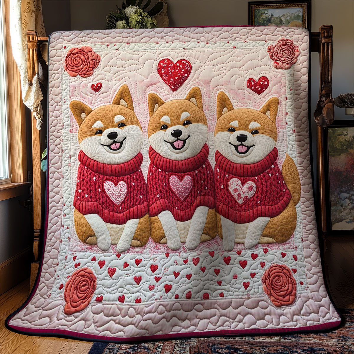 Valentine Shiba Joy WN0201015CL Quilt