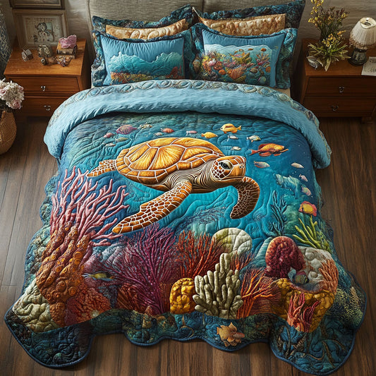 Sea Turtle Jellyfish WT1901004CL Duvet Cover Set