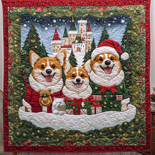 Corgi Santa Joy WN0310016CL Quilt