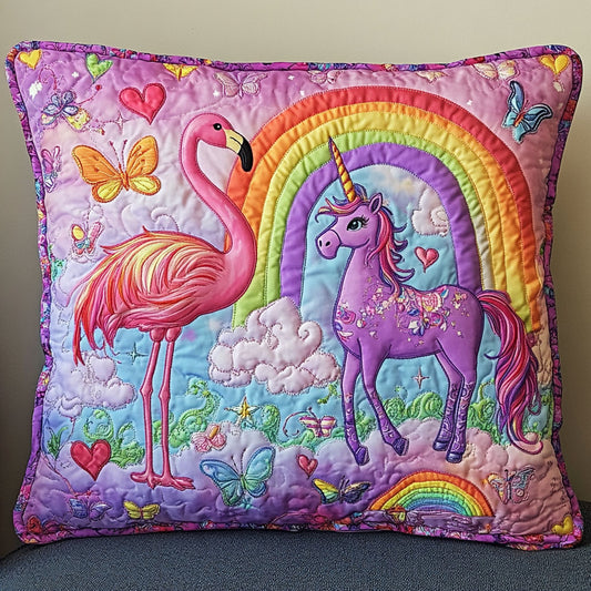 Flamingo And Unicorn WT0703057CL Quilt Pillow Case