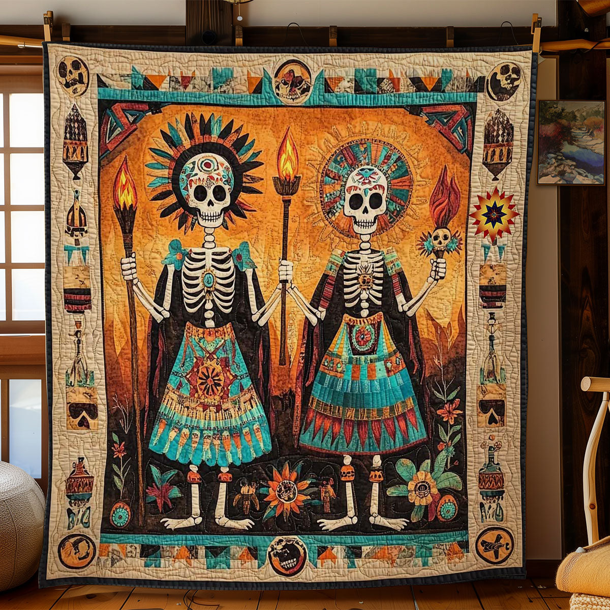 Day Of The Dead Sacred Tradition WN2610039CL Quilt