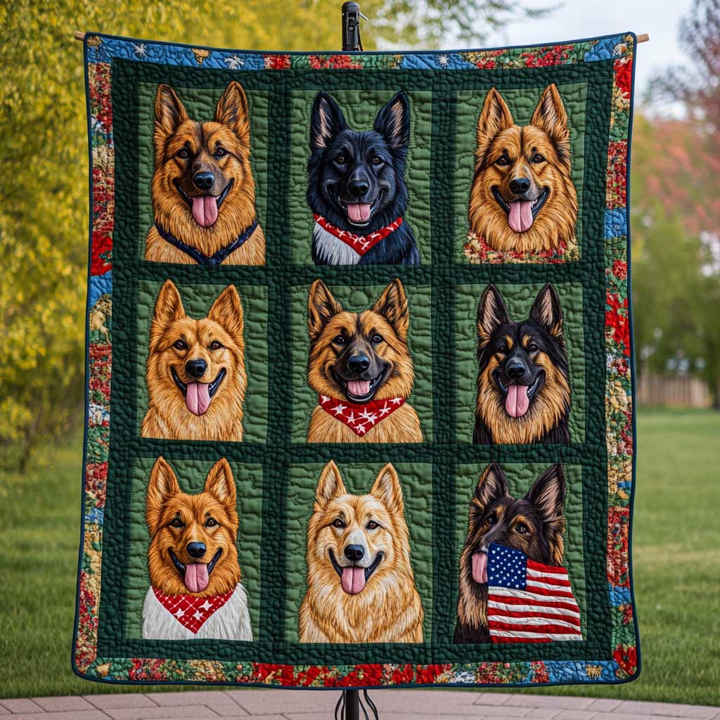 German Shepherd Patriot WP1709028CL Quilt