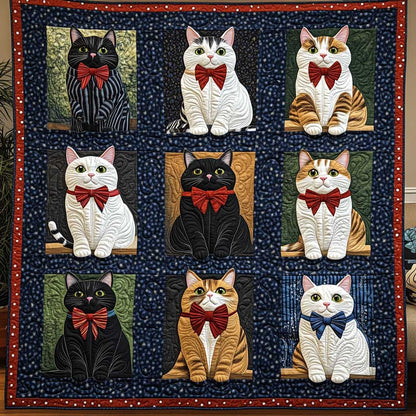 Party Cat Tie Bow WP1309014CL Quilt