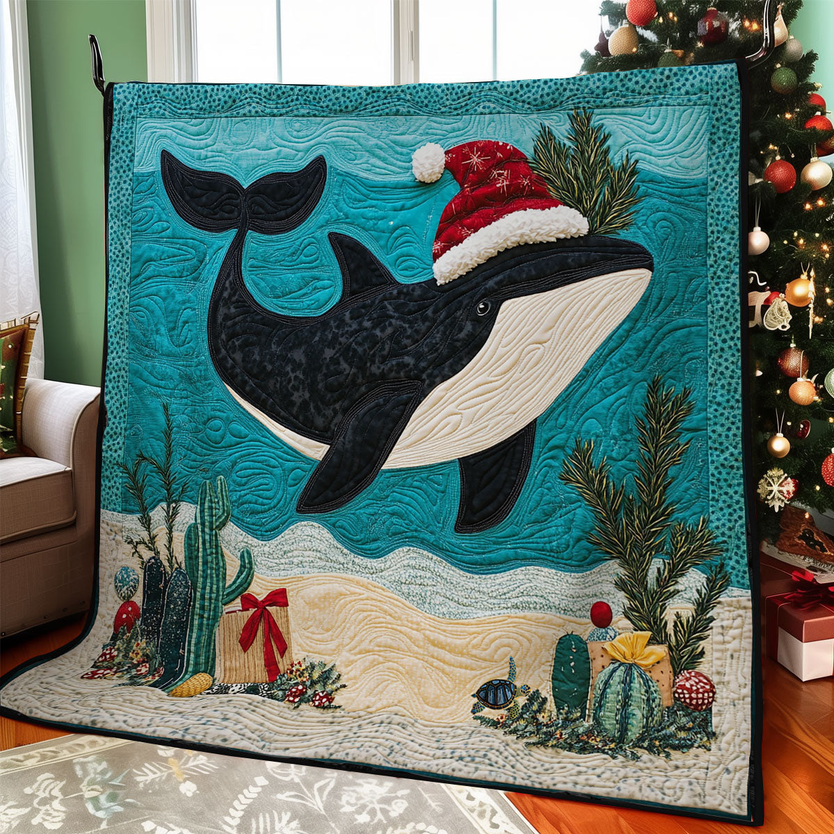Christmas Of Killer Whale WY1411003CL Quilt