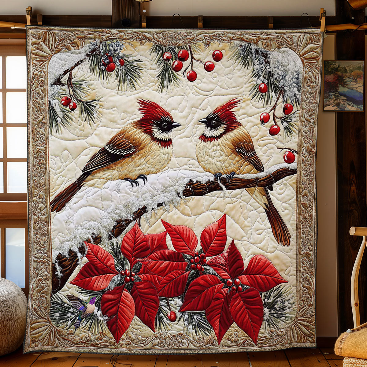 Couple Bird WY2511036CL Quilt