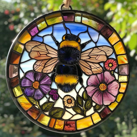 Bee WJ2709034CL Stained Glass Suncatcher