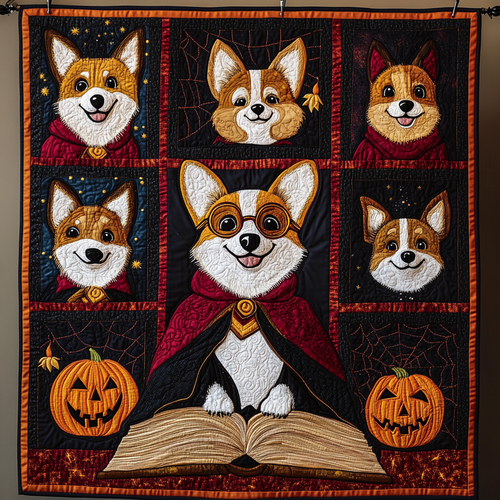 Corgi's Magical Read WN2409018CL Quilt