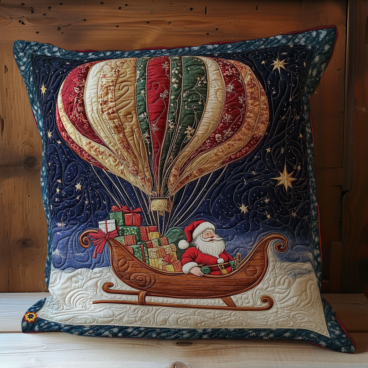 Xmas Hot Air Balloon WY0312115CL Quilt Pillow Case