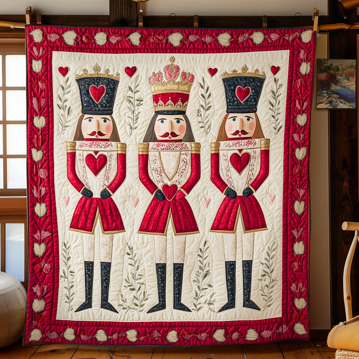 Heart Valentine Nutcracker WY0301046CL Quilt