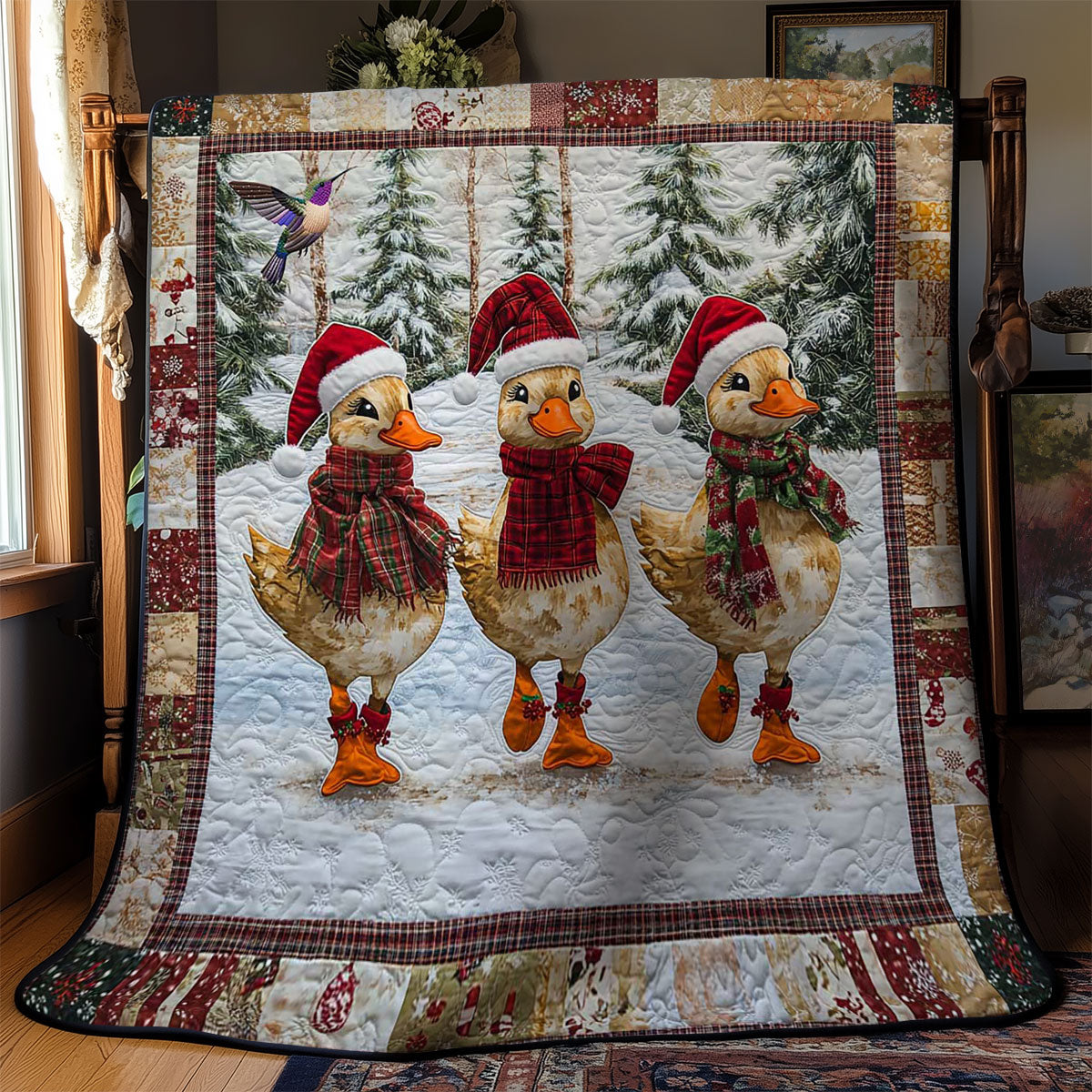 Holiday Ducks In Style WN1312017CL Quilt