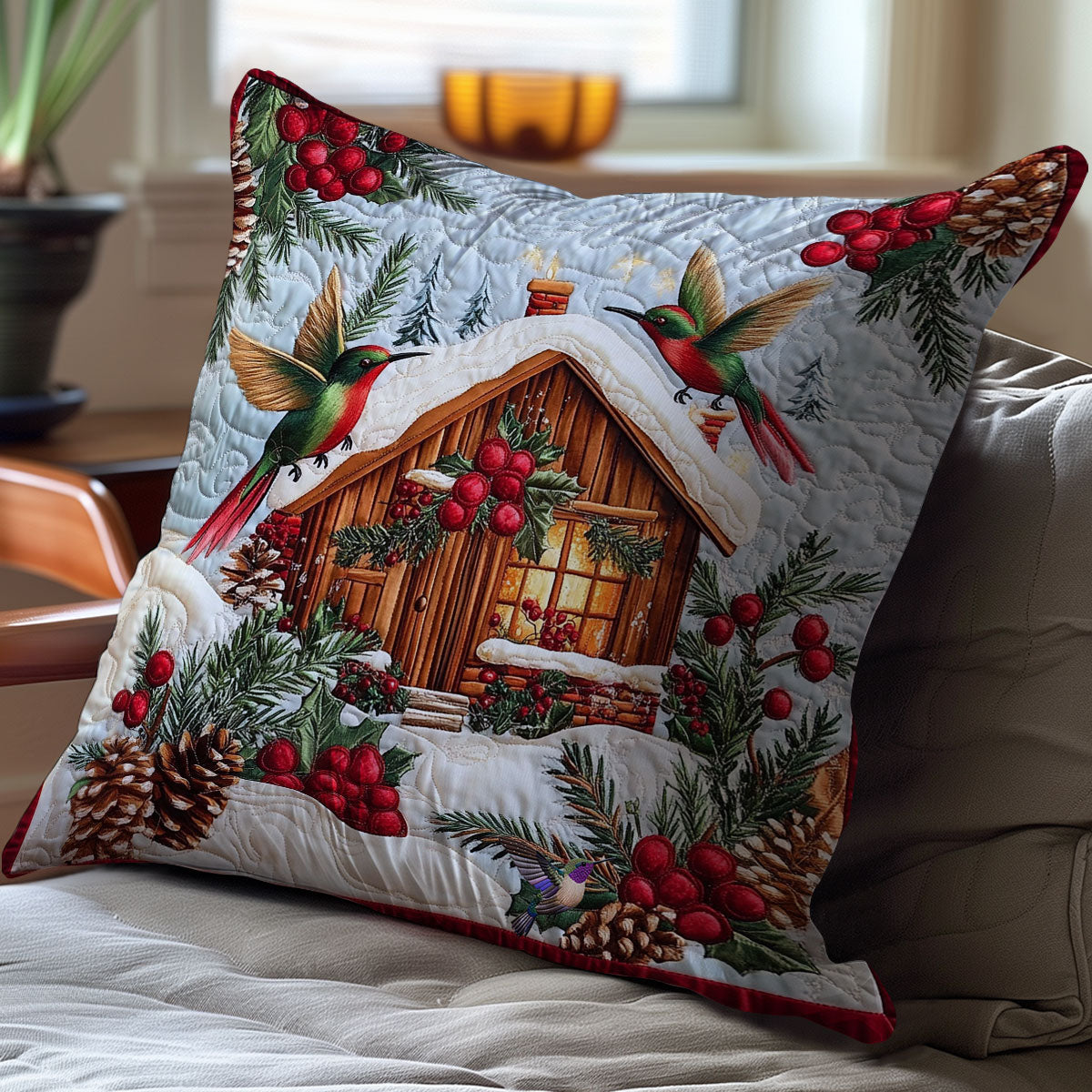 Snow House Hummingbird WY0612106CL Quilt Pillow Case