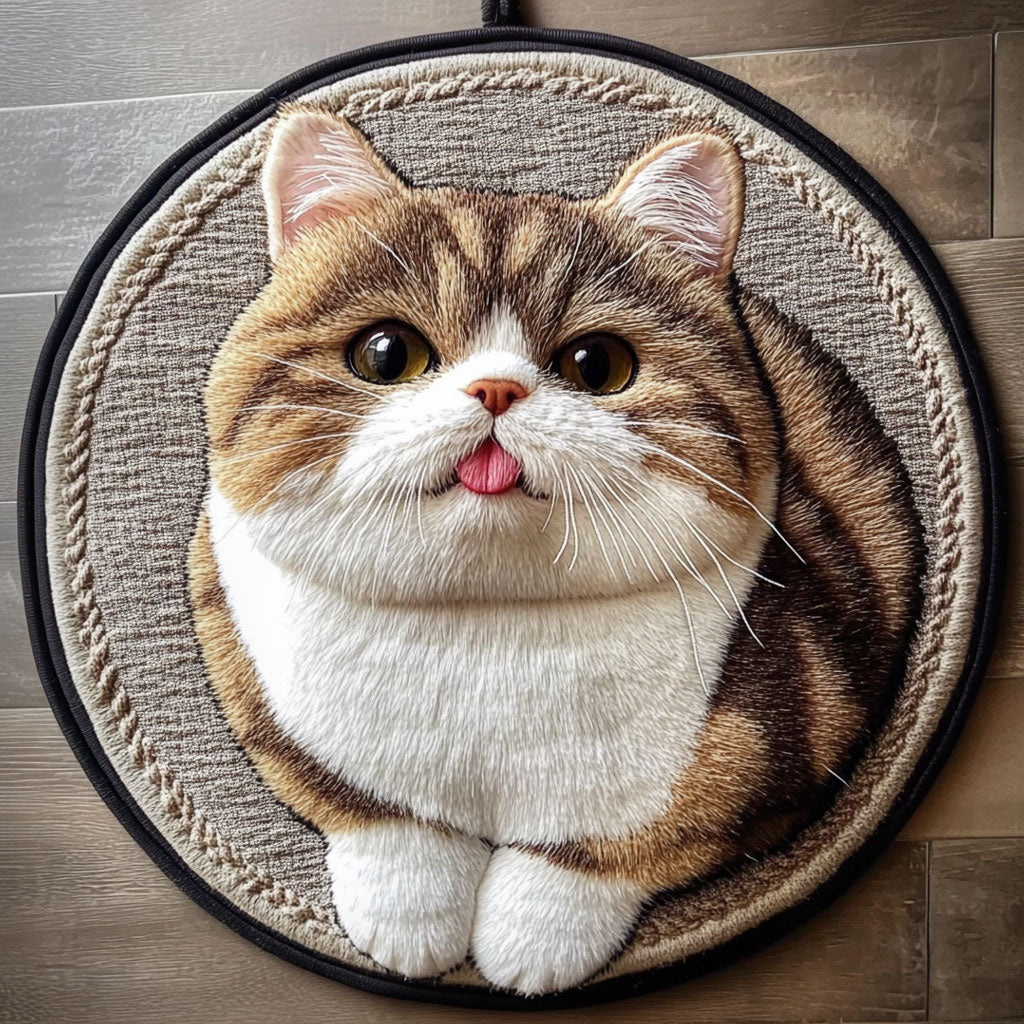 Naughty Kitty CP2104016CL Quilted Round Mat