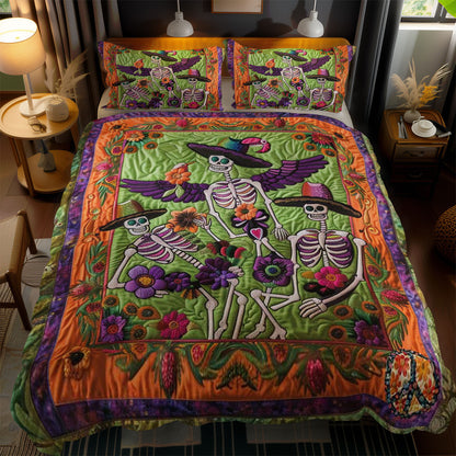 Floral Skeleton Dance WN2110087CL Duvet Cover Set