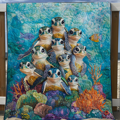 Turtle Family WY2811039 Quilt