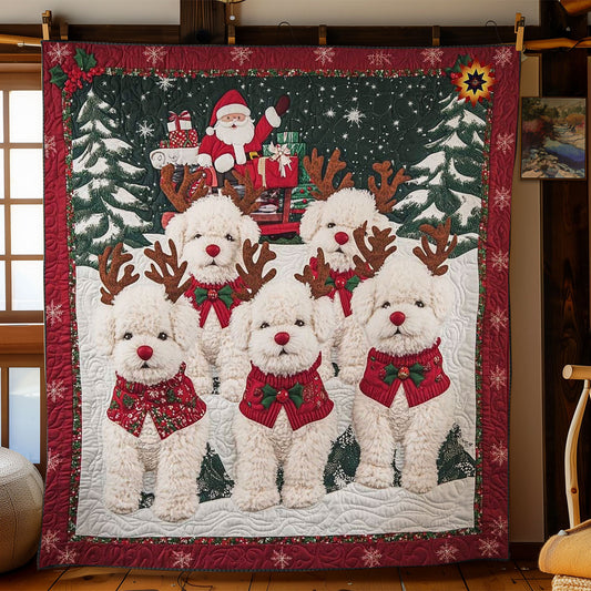 Holiday Joy Bichon Frise WN0811044CL Quilt