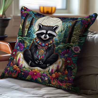 Meditation Raccoon WY1712062CL Quilt Pillow Case