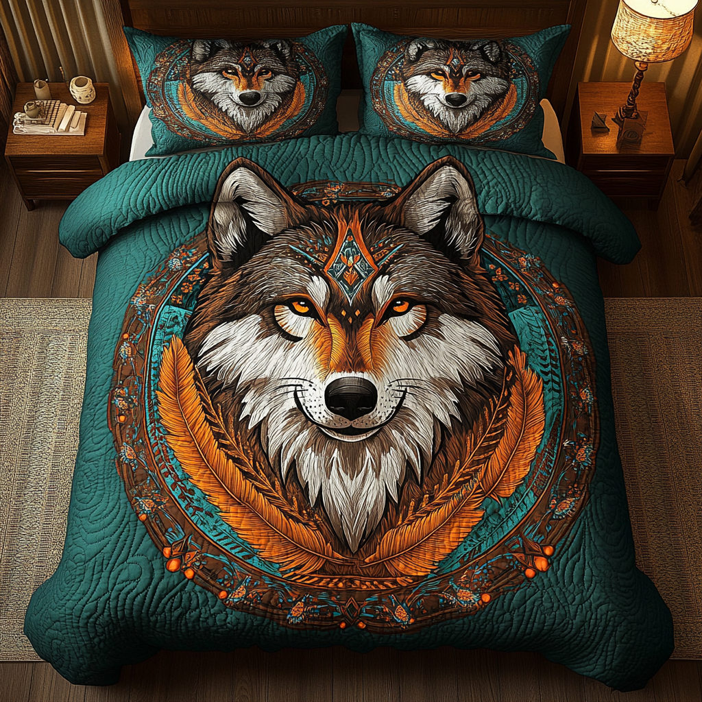Native American Wolf WG1301007CL Duvet Cover Set