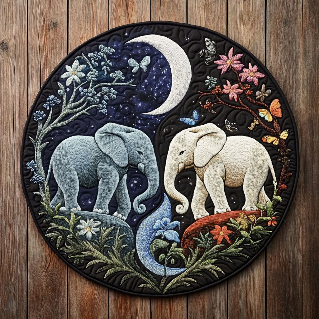 Day Night Day Light CP1604086CL Quilted Round Mat