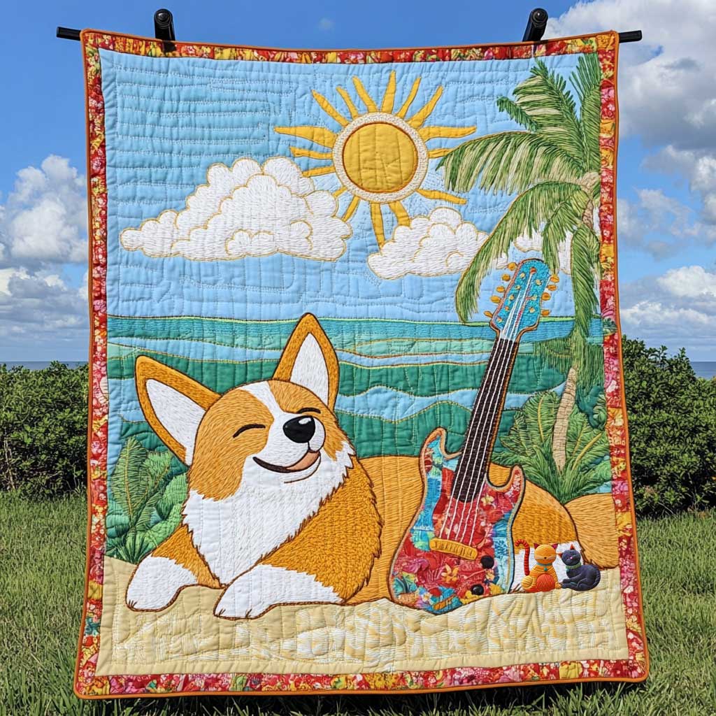 Corgi Beach Rocker WN0410009CL Quilt