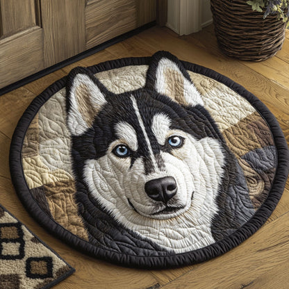 Husky Gaze CP0107019CL Quilted Round Mat