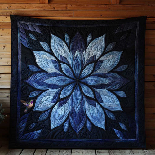 Dancing Native Blue Flowers WN0810083CL Quilt