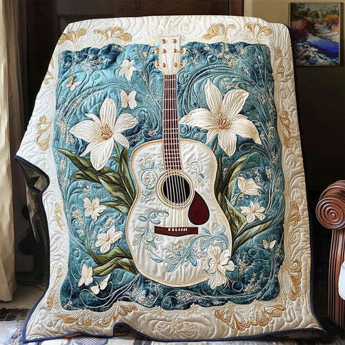 Lilies And Guitar WY2312037CL Quilt