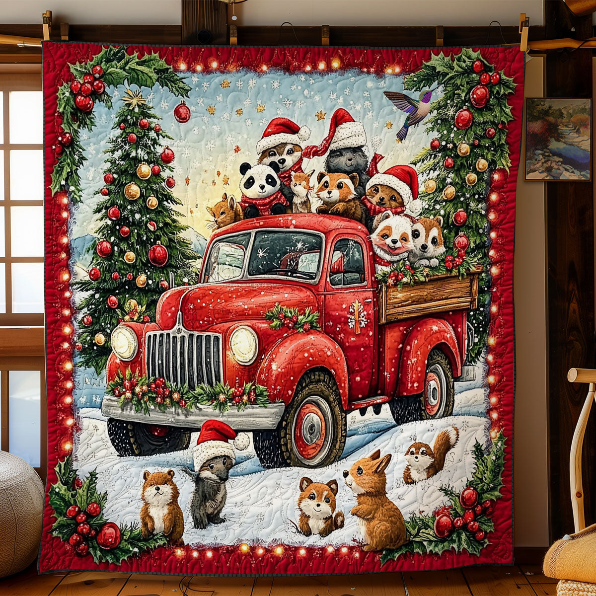 Christmas In The Farm WY1311018CL Quilt