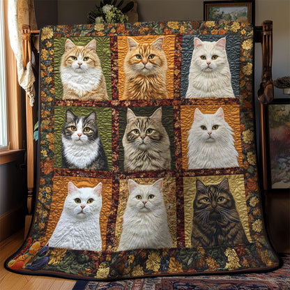 Cozy Cat Squares WN2910010CL Quilt