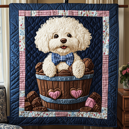 Sweet Bow Dog WG1001033CL Quilt