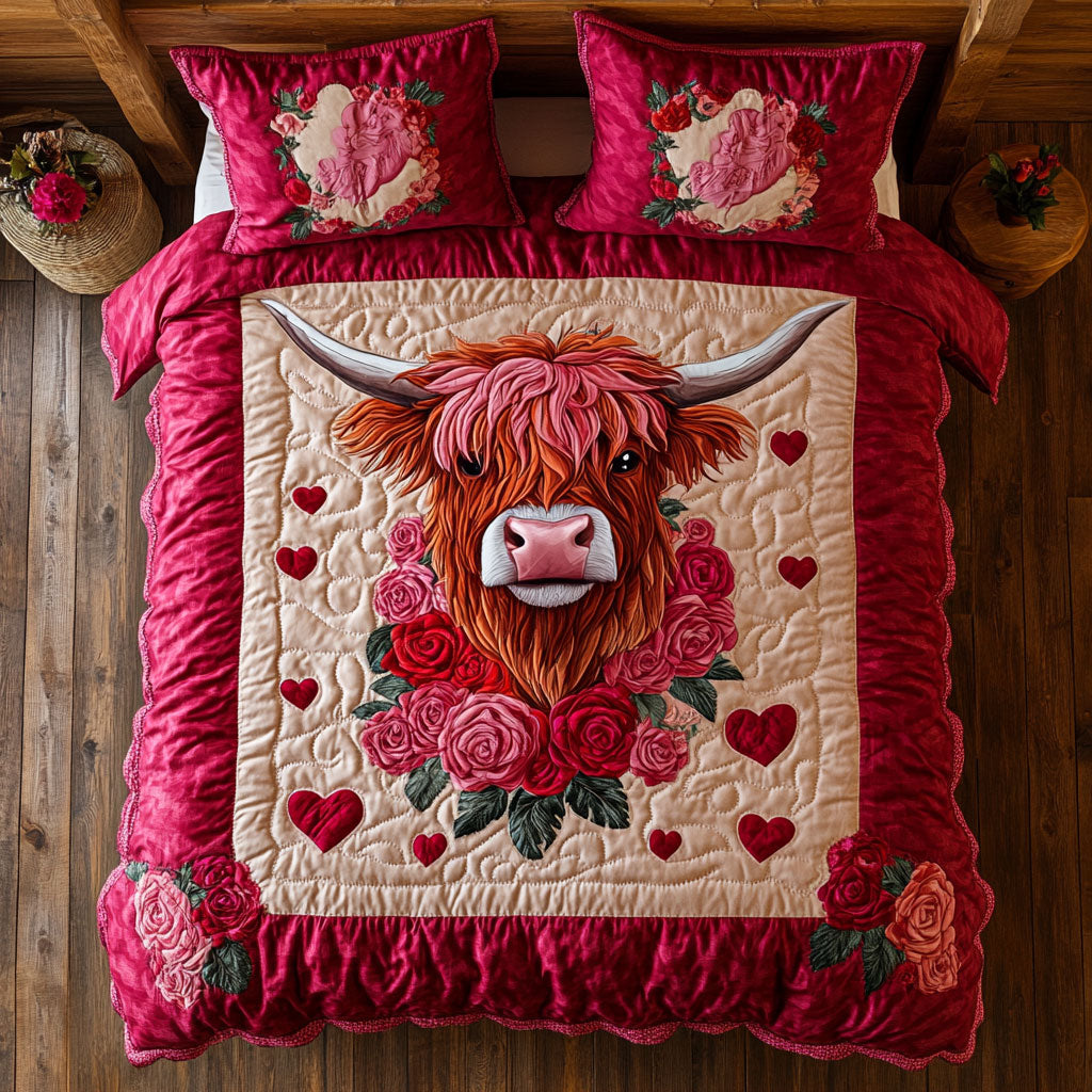 Highland Cow Valentine WX0601065CL Duvet Cover Set