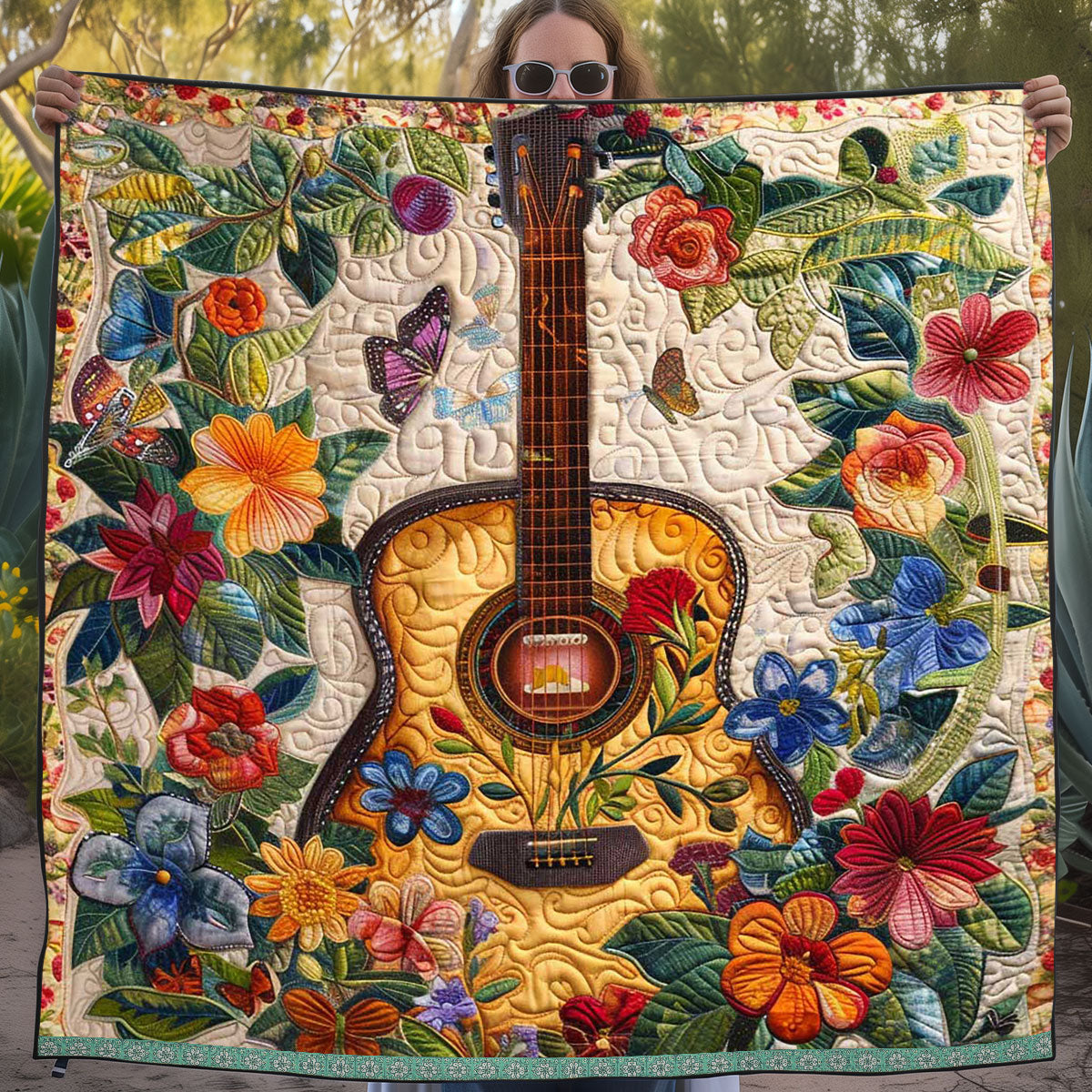 Flower Guitar WJ1309009CL Quilt