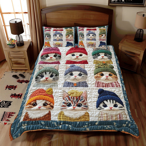 Cute Cat Patchwork WX1012038CL Duvet Cover Set