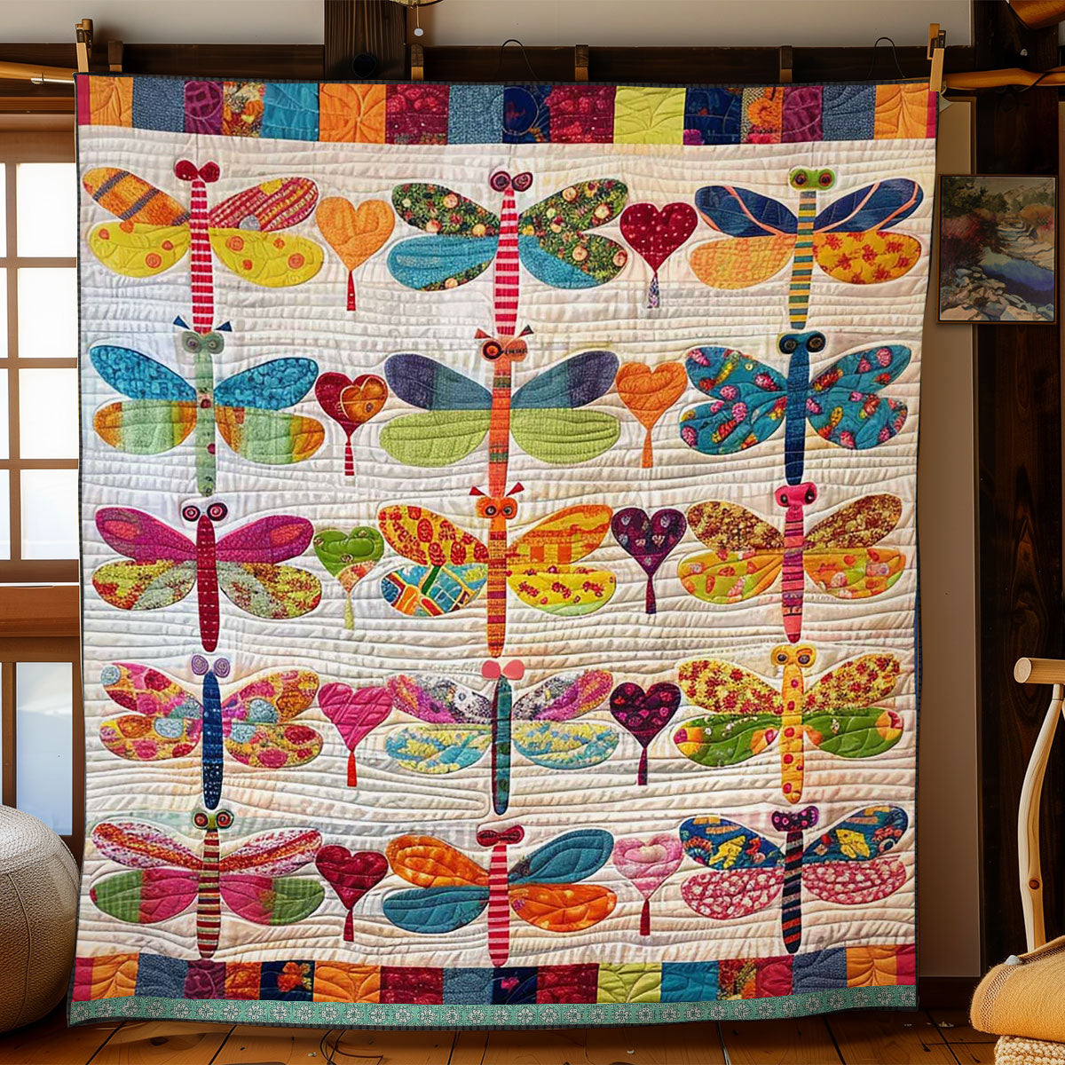 Patchwork Dragonflies WJ2609011CL Quilt