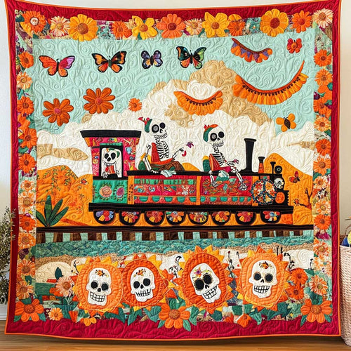 Day Of The Dead Fiesta Train WN2610052CL Quilt