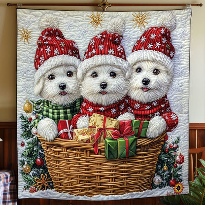 Basket Of Dog WY0411036CL Quilt