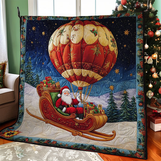 Hot Air Balloon Santa WY0212035CL Quilt