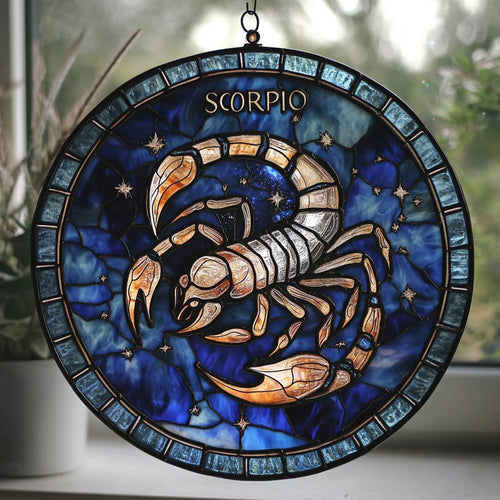 Scorpio WU0310036CL Stained Glass Suncatcher