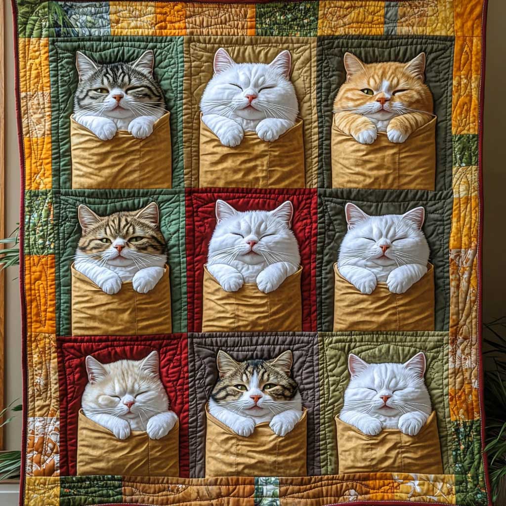 Cat Playing Paper Bag WP1309011CL Quilt