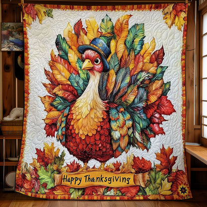 Thanksgiving Festival Turkey WY1811042CL Quilt