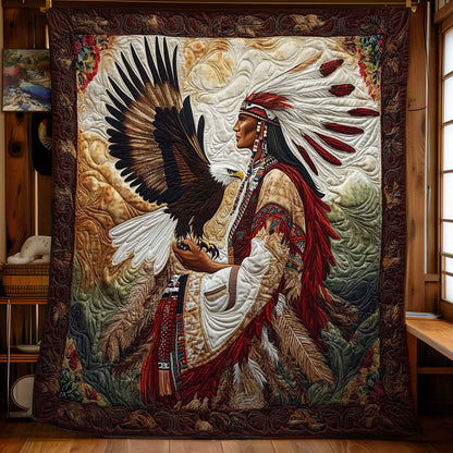 Eagle And Native American WY1401031CL Quilt