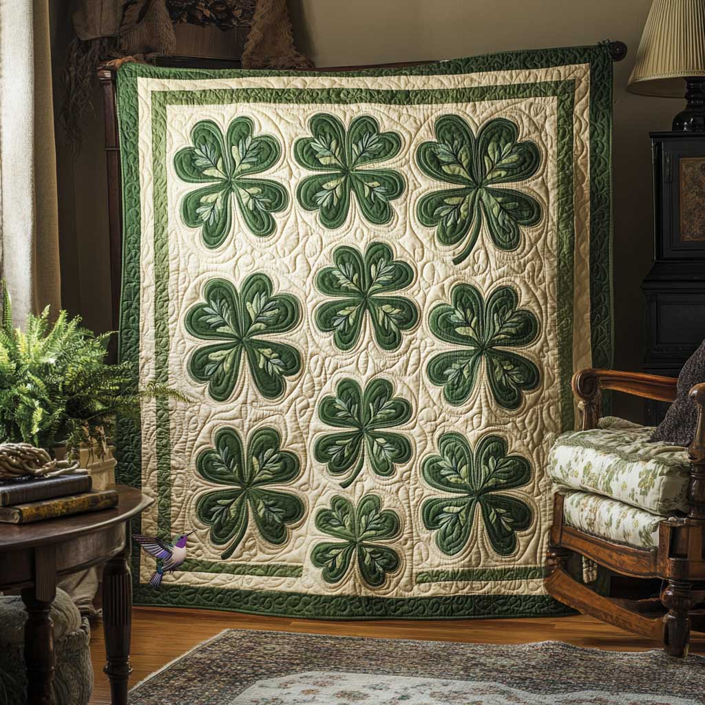 Lucky Four Leaf Clover WN3110002CL Quilt