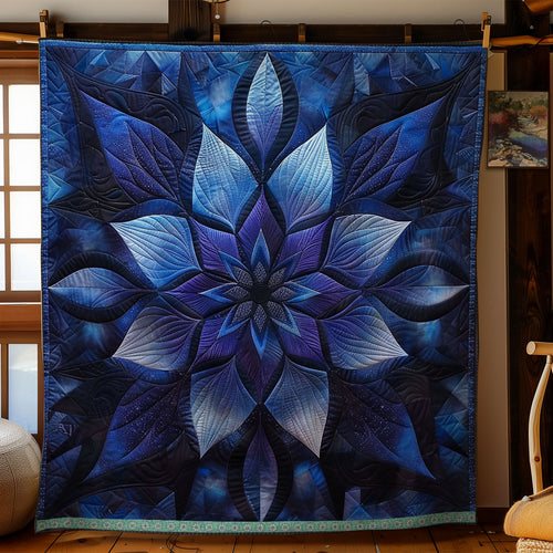 Mystical Blue Petals WN1309002CL Quilt