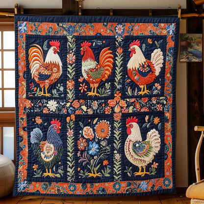 Folk Charm Chicken WJ3112017CL Quilt