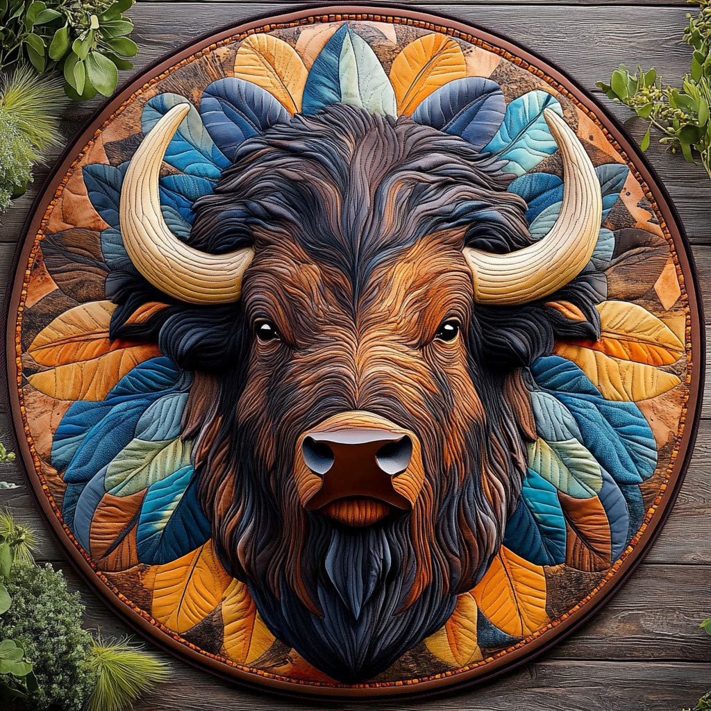 Majestic Bison CP1704096CL Quilted Round Mat