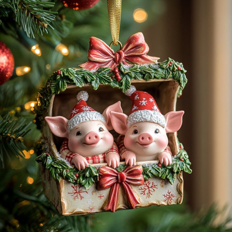 Joyful Pigs XR1810024CL Christmas Ornament
