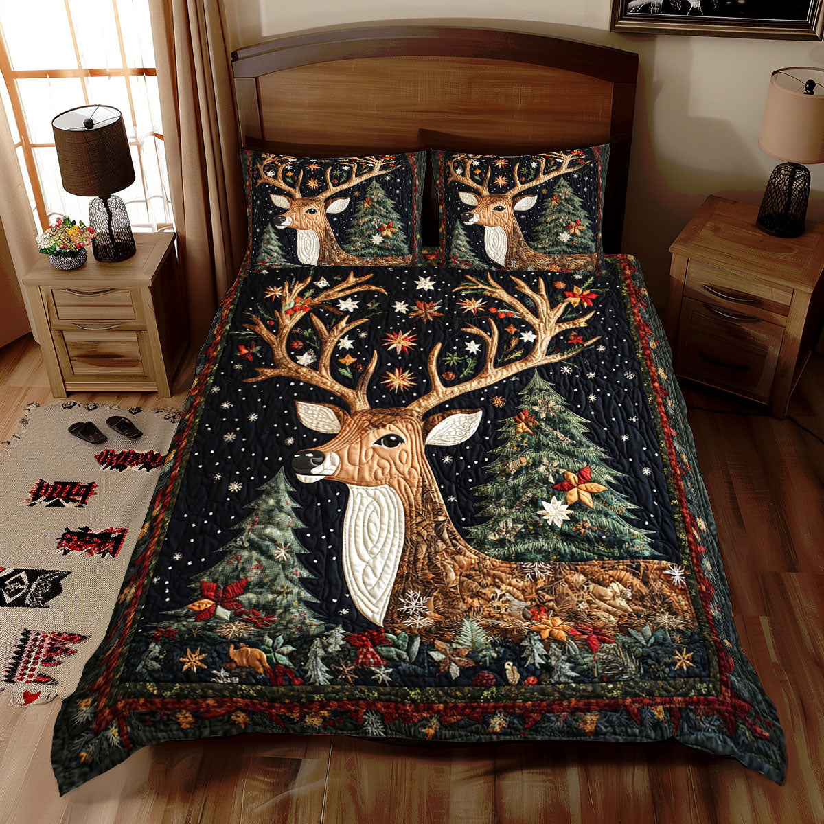 Christmas Deer WJ2211032CL Duvet Cover Set