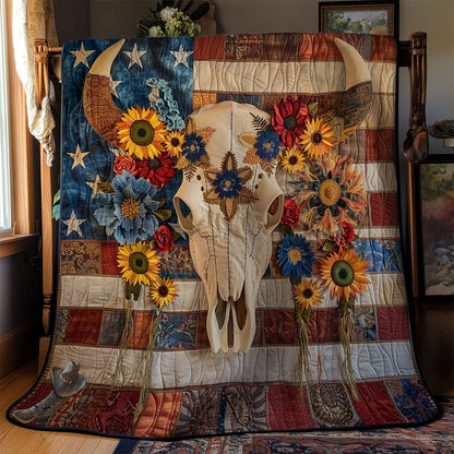 American Bull Skull WN3010079CL Quilt