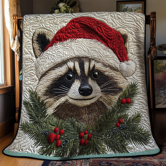 Raccoon Christmas WX2111034CL Quilt